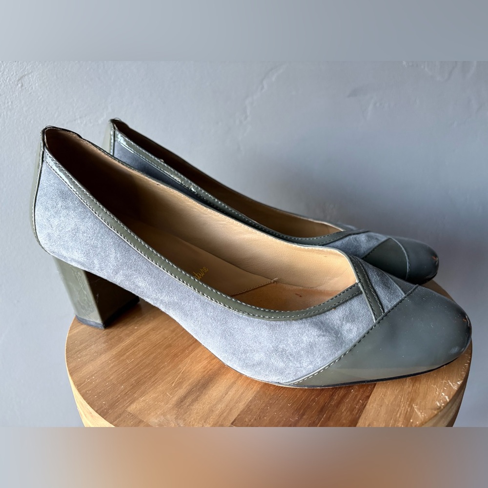 Trotters Phoebe Suede and Patent Leather Heels - Size 10